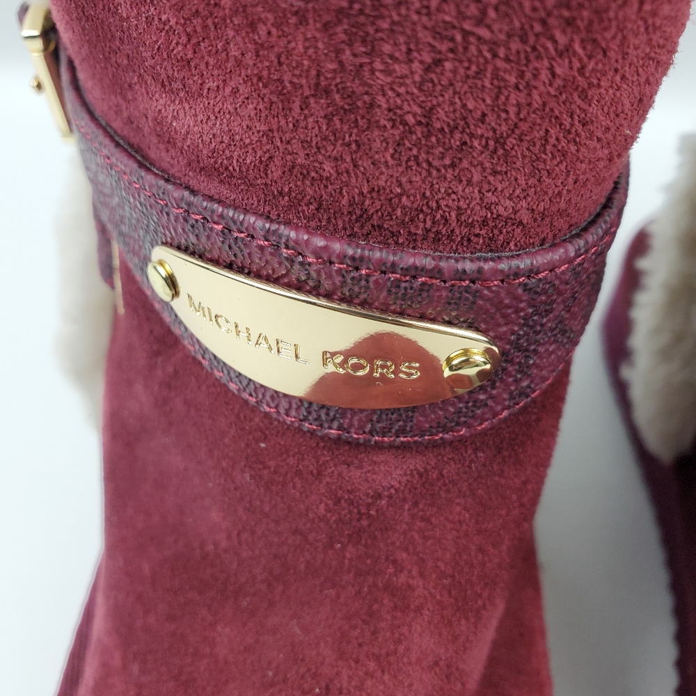 Michael Kors Women Suede Fur Shearling Lined Winter Boots - Picture 7 of 10